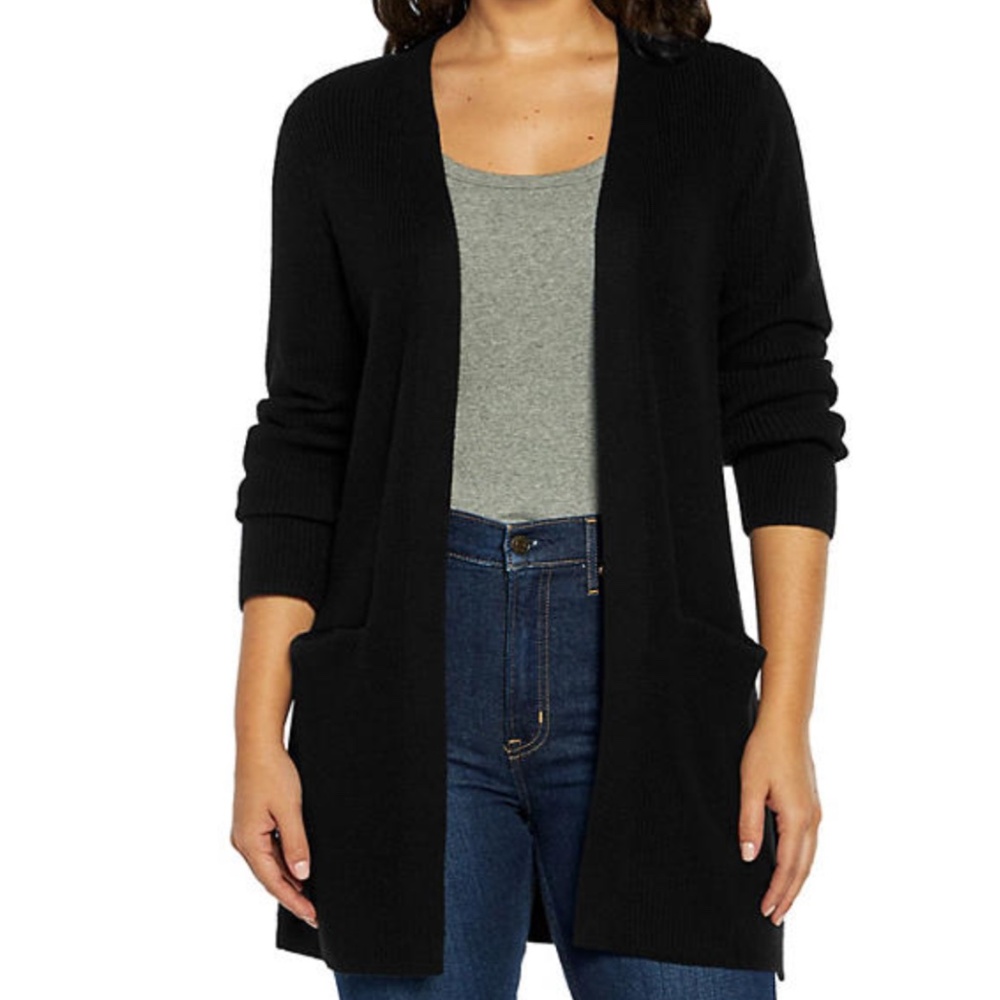 Gap Long Sleeve Rib Open Cardigan